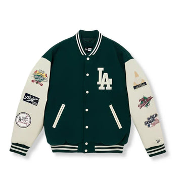 LA Dodgers Varsity Jacket – Premium Wool & Leather