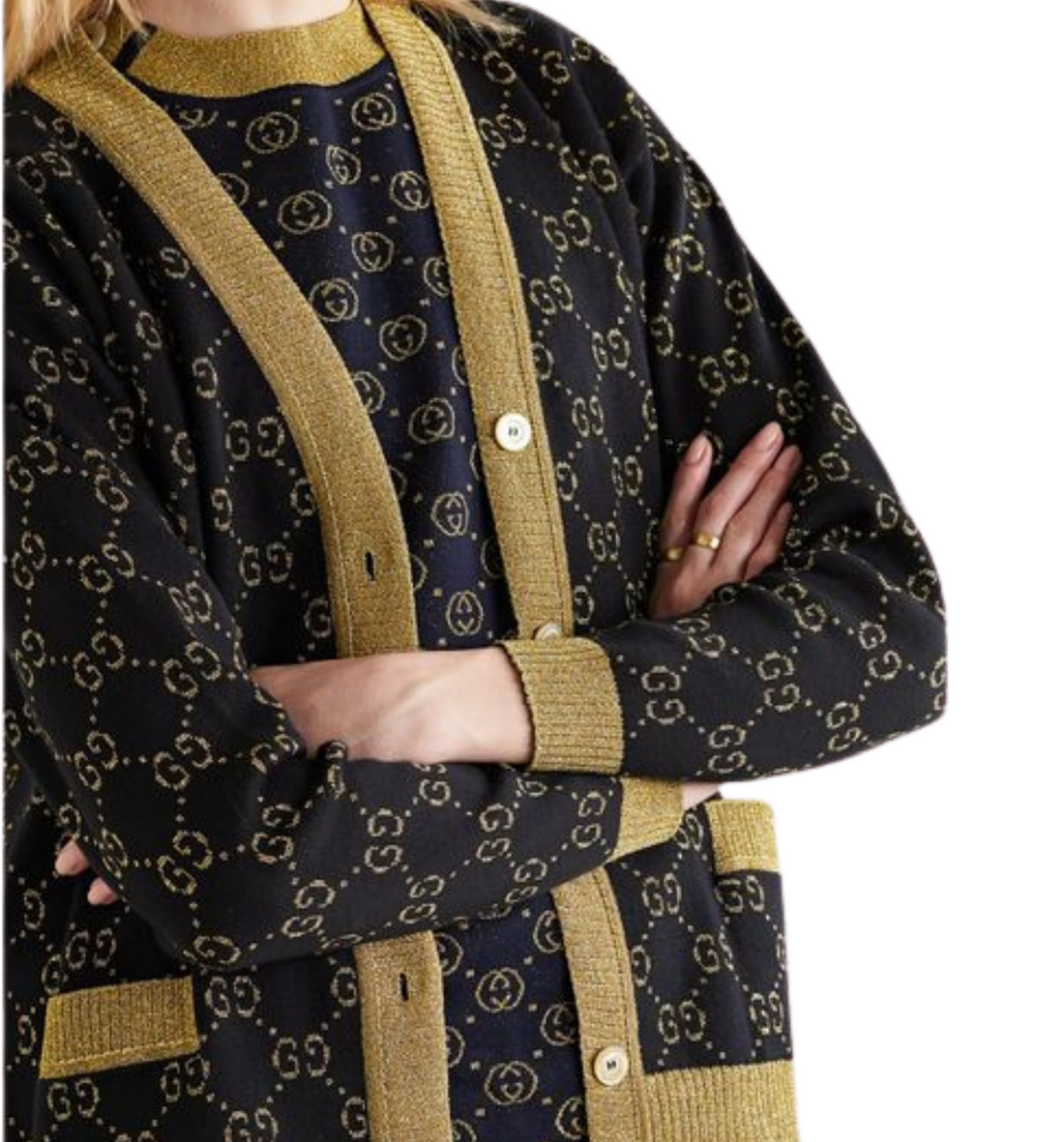 GUCCI - WOMEN'S COTTON GG CARDIGAN