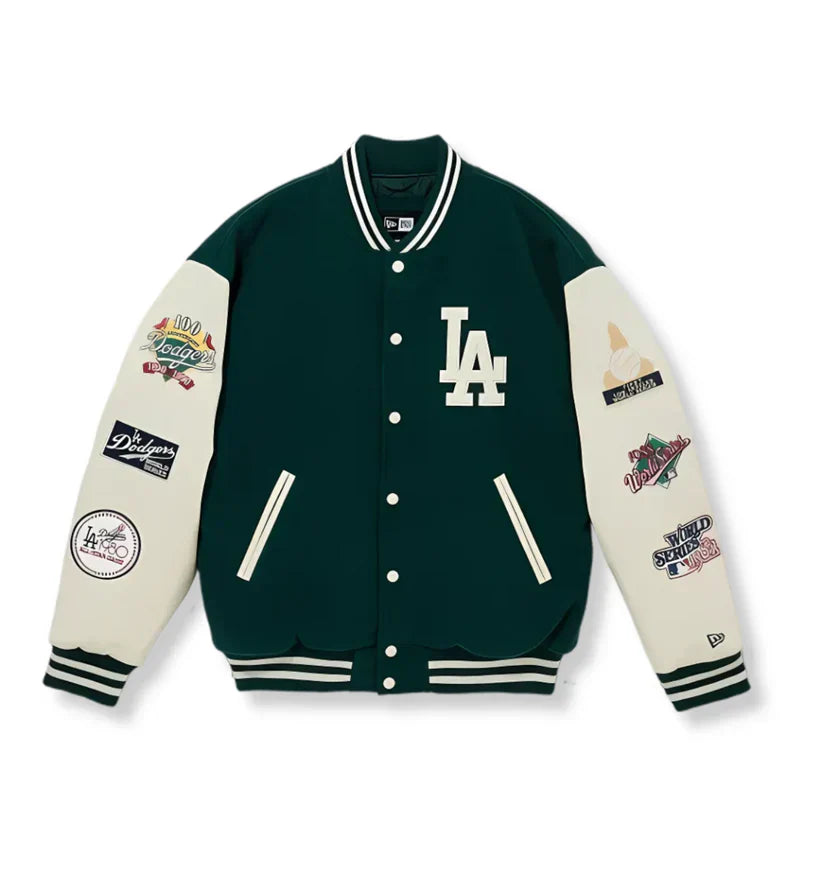LA Dodgers Varsity Jacket – Premium Wool & Leather