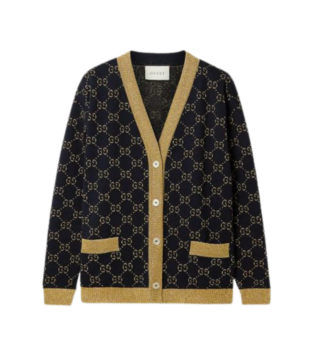 GUCCI - WOMEN'S COTTON GG CARDIGAN